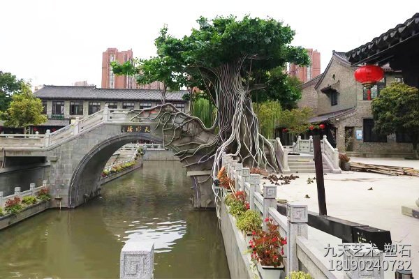 江蘇鹽城水泥仿真樹(shù)制作完成